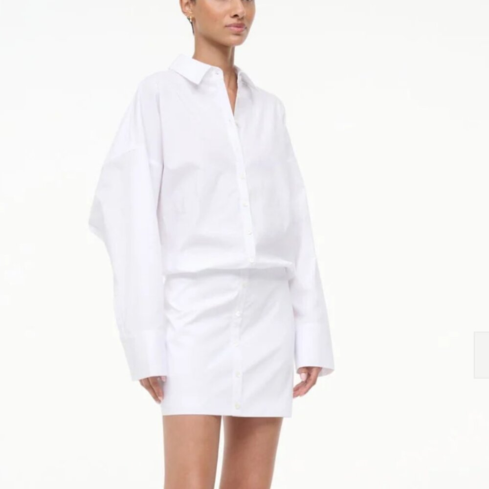 Staud Cynthia Mini Dress, White, Small, Worn Once